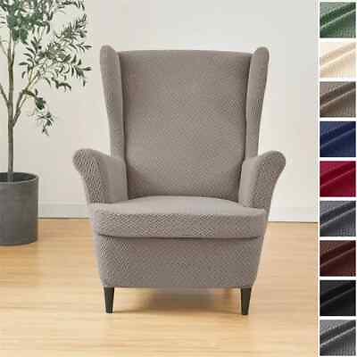 #ad Wingback Chair Covers Stretch Armchair Cover with Seat Cushion Case Sofa Cover $16.26