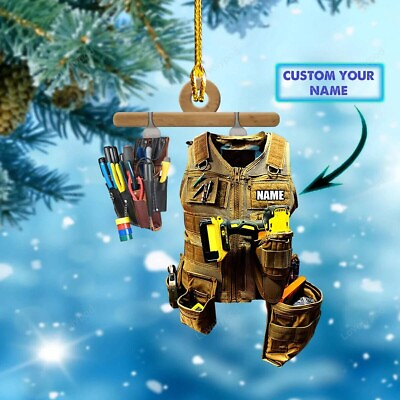 #ad Electrician CSO For Electrician Custom Shaped Ornament Personalized Gift Fo $11.99