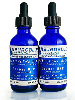 #ad 2 Pack: Methylene Blue 1% USP Pharmaceutical Grade 1200mg Ultra Pure  $39.97