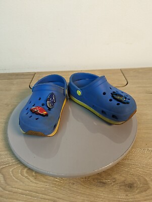#ad Crocs Kids Retro Clog Slip On Shoes Blue Green Jibbitz Size 8 9 Toddler $19.95
