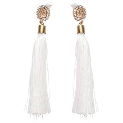 #ad Women Long Earrings Hanging Bohemian Tassel Earring Ethnic White T3K94293 $4.74