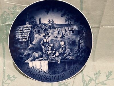 #ad Vintage Thanksgiving 1971 Bavaria Collector Plate $13.49