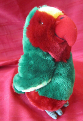 #ad RARE 9quot; Green amp; Red Steiff Plush Parrot w Gray Feet Lora 064043 Made in Germany $56.95
