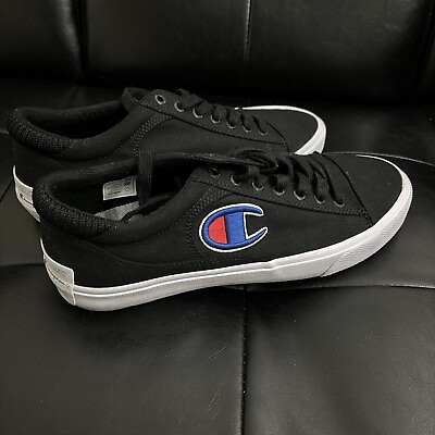 #ad Champion Sneakers Low Men#x27;s Size 10.5 Shoes Black amp; White Nice $24.99