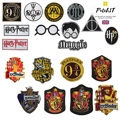 #ad Harry Potter Logo Patch Iron on Sew on Embroidered Patches Badges T Shirt Patch GBP 2.99