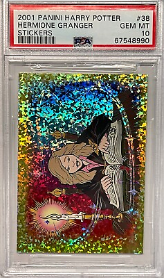 #ad 2001 Panini Harry Potter Sticker Hermione Granger #38 PSA GEM MINT 10 Super Rare $500.00