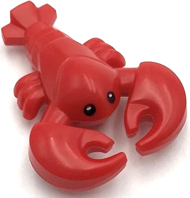 #ad Lego New Red Lobster with Black Eyes Pattern Part $2.99
