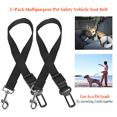 #ad Adjustable Pet Dog Car Seat Belt Safety Clip for Car Auto Travel Vehicle Safe $10.09