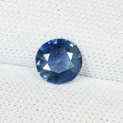 #ad 0.51Cts Best Luster Natural Blue Sapphire Diamond Cut 5mm Round..... $50.00