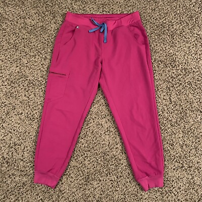 #ad FIGS Womens Scrub Pants Pink Size M P Medium Petite Jogger Zamora Yoga $29.99