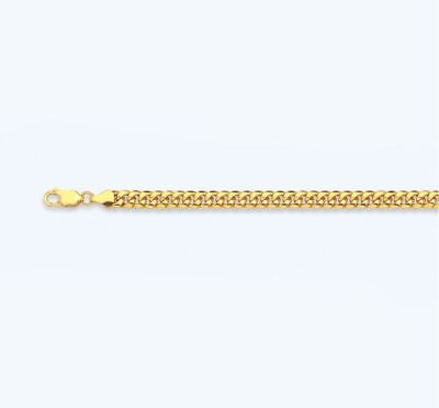 #ad 14k Yellow Gold 3mm Miami Cuban Chain Bracelet Size 7quot; 9quot; Hollow $135.13