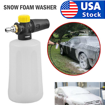 #ad 1 4quot; Snow Foam Lance Cannon Washer Gun Soap Pressure Car Foamer Wash Jet Bottle $11.69