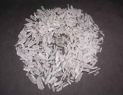 #ad Quartz Crystal Collection 1 2 LB Natural Clear Points EXTRA SMALL Seed Crystals $12.71