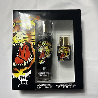 #ad Ed Hardy 2 Piece Fragrance Gift Set Fine Fragrance 8oz Mist 1oz Spray for All $29.90