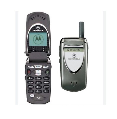 #ad Motorola V60s Silver Verizon 2001 Flip CDMA Cell Phone *Works* Collectors Item $49.99
