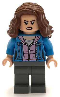 #ad Lego New Hermione Granger Dark Azure Jacket over Bright Pink Hoodie Minifigure $4.99