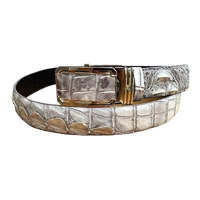#ad Genuine Himalayan alligator belt buckle for men crocodile leather Men#x27;s belt $100.00