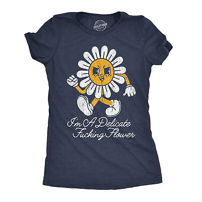 #ad Womens Funny T Shirts Im A Delicate Flower Graphic Tee For Ladies $27.99