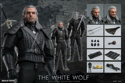 #ad New BUZZTOYS BUZ001 1 6 The White Wolf Geralt Henry Cavill 12#x27;#x27; Action Figure $226.89
