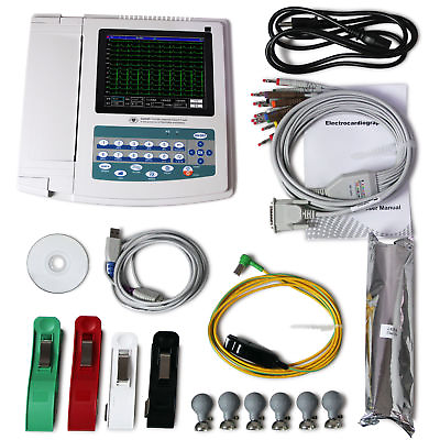 #ad 12 Channel ECG EKG Machine USB Interpretation Touch ElectrocardiographSoftware $699.00