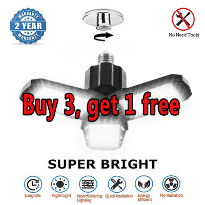 #ad Super Bright LED Garage Light 600W 60000LM Deformable Ceiling Shop Work Lamp US $9.27
