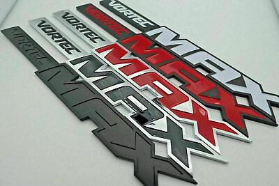 #ad NEW Pairs Vortec MAX High Output Emblems Badges Decals Red Black $19.99