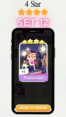#ad Monopoly Go 🌟4 Star card Paparazzi Quick Send AU $5.00