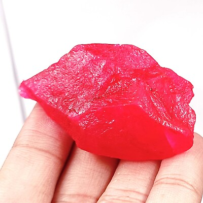 Biggest Sale Uncut Rough 120 Ct Natural Red Ruby Certified Loose Gemstone UPW $8.93