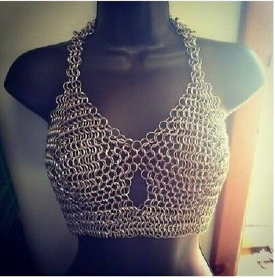 #ad Hot Amp Sexy Chainmail Chain Mail Custom Neck Tied Costume $55.20