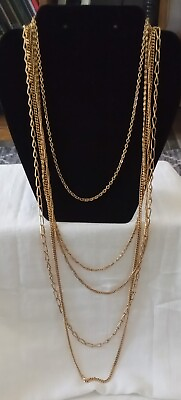 #ad Gold Tone Necklace $20.00