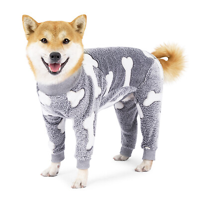 #ad Pet Dog Cute CrewNeck Pajamas Four leggs Comfort Clothes Coat Fit For Big Medium $18.43
