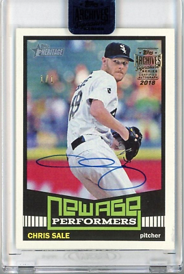 #ad 2018 Topps archives 2015 Topps Heritage New Age Performers Chris Sale 1of1 auto $89.99