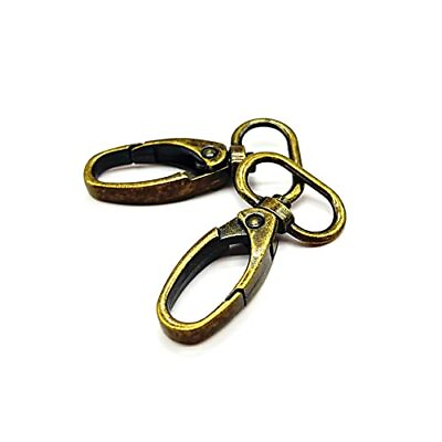 #ad 3 4 Lobster Clasps Swivel Hook Antique Bronze Brass Swivel Lobster Claw Clasp... $23.85