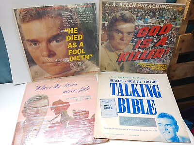#ad 4 Vtg A.A. Allen Pentecostal Revival Records God#x27;s Prophecies on 5 Vinyl Lp $169.99