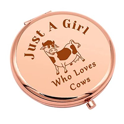 #ad Cow Lover Gift Compact Makeup Mirror for Women Cow Gifts Cow Lover Gifts for ... $12.33