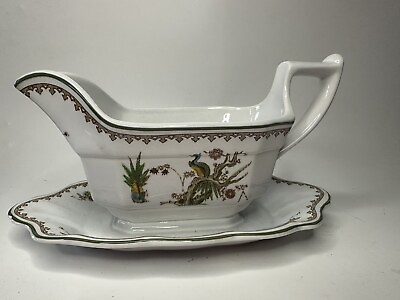 #ad OLD CHELSEA by Wedgwood Gravy Boat amp; And Under Plate Birds made in England VTG $117.45