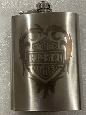 Harley Davidson 8 oz Flask Groomsmen Gift Stainless Steel $9.95