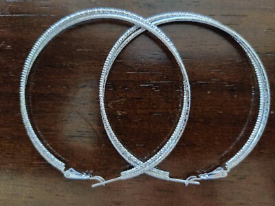 #ad New Double Round Hoop Shape Dangle Stud Lady Earrings Jewelry C $3.99
