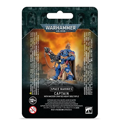 #ad Captain with Master Crafted Bolt Rifle Space Marines Blister Warhammer 40K $34.00