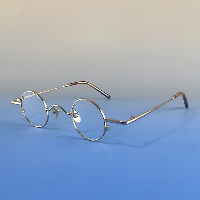 #ad US Classic Small Round Japanese Eyeglass Frames Men Women Retro Golden Glasses $24.99