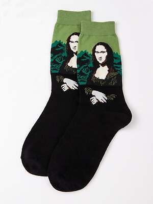 #ad Women Portrait Socks Painting Crew Socks Funny Socks for Women Novelty Socks $6.32