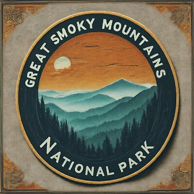 #ad Great Smoky Mountains National Park Patch Iron on Applique Nature Badge Forrest $4.95