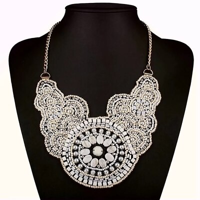 #ad #ad Bohemian Statement Necklace Beaded Maxi Bib Necklaces Pendants Women Jewelry $9.66
