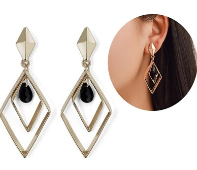 #ad Stud Earrings for Girls: Geometric Vintage Design Simple Dangle Drop Earrings $8.99