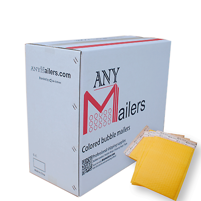 #ad #ad AirnDefense Any Size Yellow Poly Bubble Mailers Plastic Shipping Padded Envelope $132.05