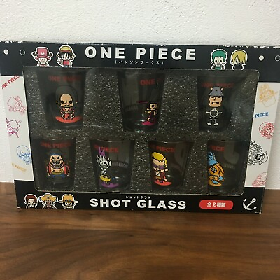 #ad ONE PIECE Anime Panson Works Shichibukai Mini Shot Glass Set Limited Japan $64.00