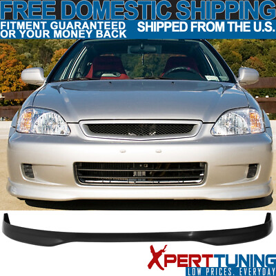 #ad Fits 99 00 Honda Civic EK JDM T R Style Front Bumper Lip Spoiler Unpainted PP $48.48