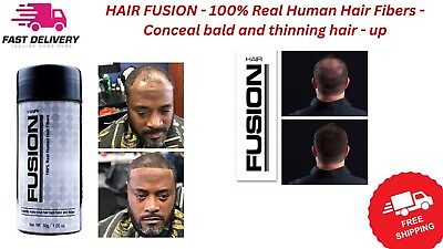 #ad HAIR FUSION 100% Real Human Hair Fibers Conceal bald and thinning hair up $45.00