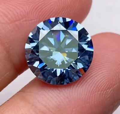 #ad 15ct blue Color VVS1 Diamond round Stone Loose Gemstone $425.00