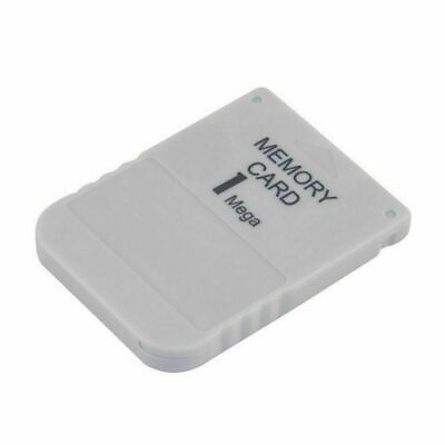#ad 1MB Memory Card For Sony PS1 Playstation 1 PSX Game System White for Computer MO $3.89